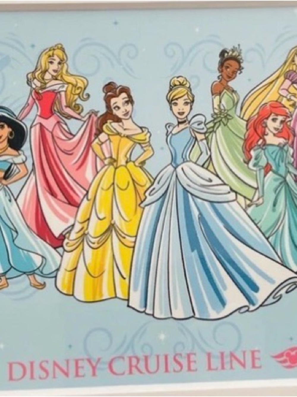 Disney Cruise Line Princess Matted Art Print Souvenir